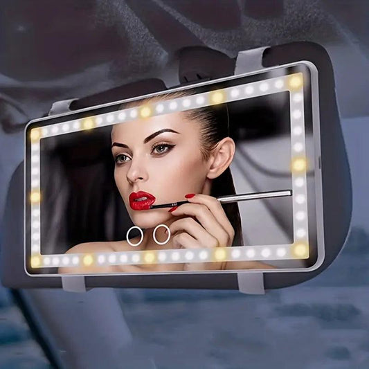 Les Visionnaires Beauté et santé Black / USB Light  MIPLENS™ - Miroir de Maquillage à LED pour Voiture