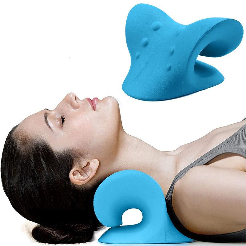 Les Visionnaires Beauté et santé Bleu SpineAlign - Oreiller de massage cervical